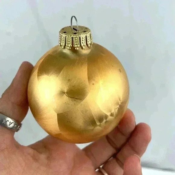 VTG Lot of 5 Gold Mercury Glass Christmas Ornaments Made in USA Holidays - Picture 2 of 14